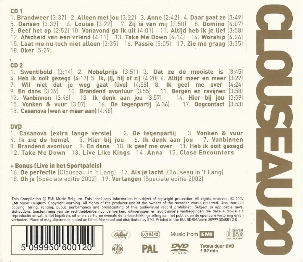 2CD-BOX + DVD * CLOUSEAU 20, Verzenden, Zo goed als nieuw, Levenslied of Smartlap