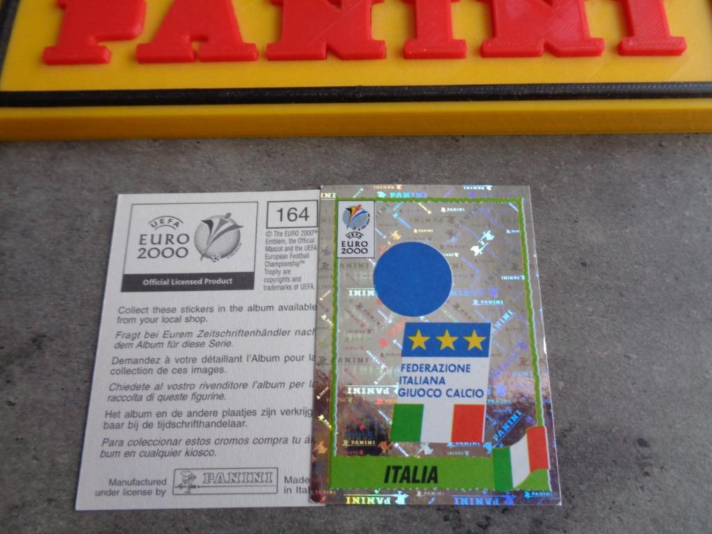 PANINI VOETBAL STICKER EURO 2000 EK embleem ITALIA, Ophalen of Verzenden, Sticker