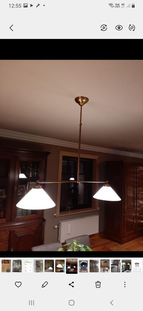 Rustieke lampen met originele porseleinen kap, Ophalen