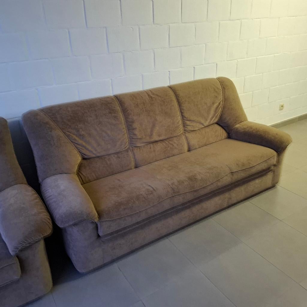 3 zit & 1 zit, Huis en Inrichting, Zetels | Zetels, Ophalen, Driepersoons, Zo goed als nieuw, Rechte bank