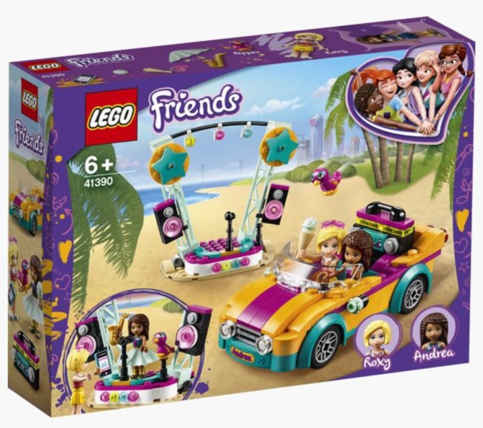 Lego friends 41390 Andrea's auto en podium, Ophalen of Verzenden, Zo goed als nieuw, Complete set, Lego