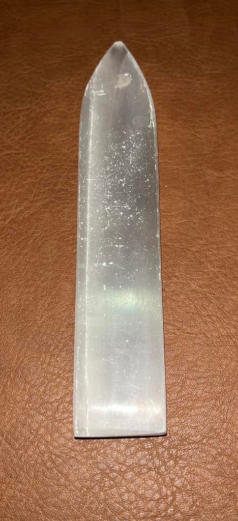 Seleniet massagestaaf - 124gram - 162mm x 32mm x 15mm, Verzamelen, Mineralen en Fossielen, Mineraal, Ophalen of Verzenden