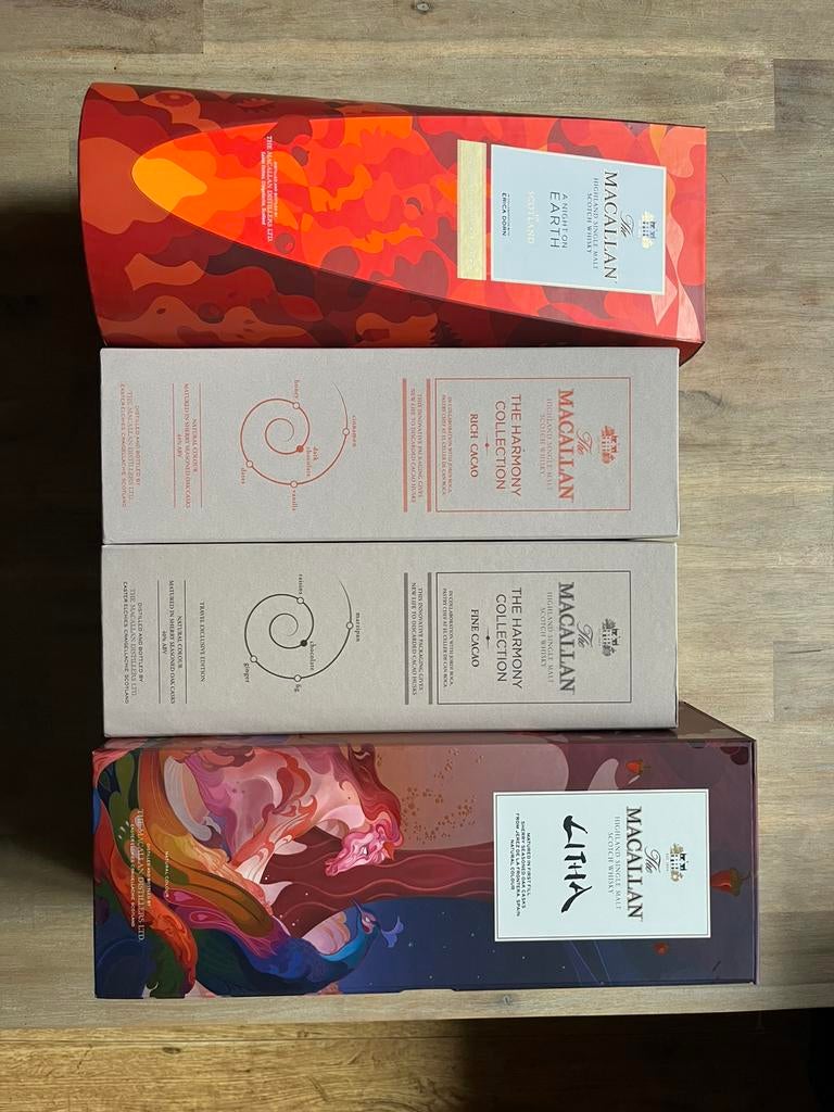 Macallan Litha/Fine & Rich cacao/A night on earth, Verzamelen, Overige gebieden, Overige typen, Nieuw, Ophalen of Verzenden