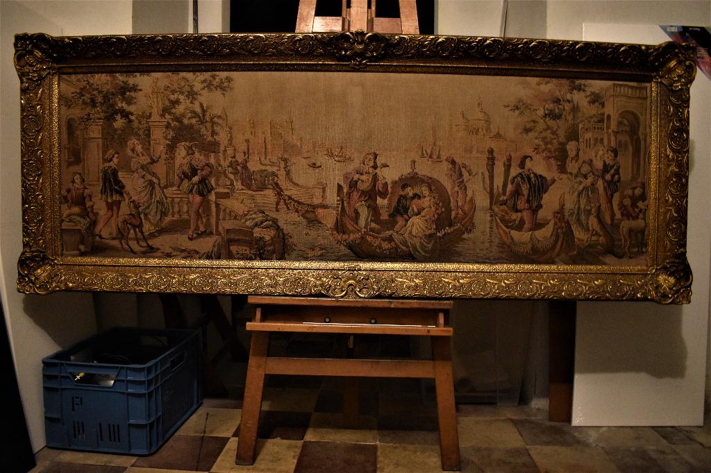 Canvas broderie moderne Venise, très grand et beau tableau, Antiquités & Art, Art | Peinture | Classique, Enlèvement