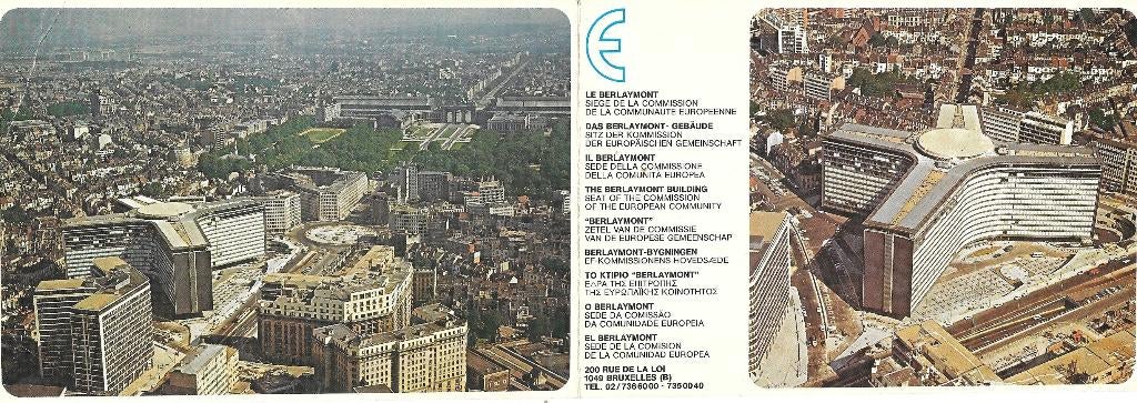Le Berlaymont (Commission Européenne) Bruxelles, Envoi, 1980 à nos jours, Non affranchie, Bruxelles (Capitale)