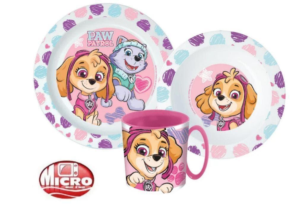 Paw Patrol Kinderservies met Mok roze - Magnetron - Eetsetje, Kinderen en Baby's, Overige Kinderen en Baby's, Ophalen of Verzenden