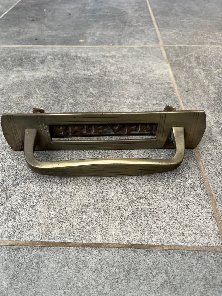 Antiek brievenbus ca 1914, Tuin en Terras, Ophalen, Gebruikt, Overige materialen, Brievenbusklep