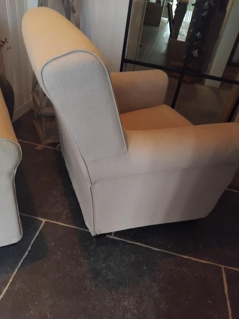 club zetel beige stof landelijk, Enlèvement, Comme neuf, Tissus