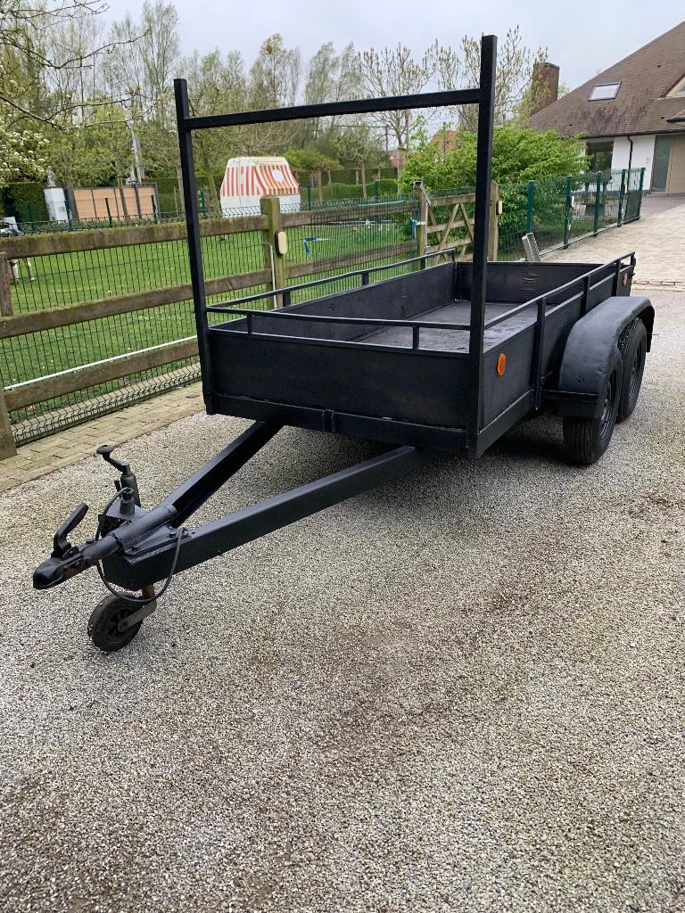 aanhangwagen 3 M dubbel as  750 kg, Auto diversen, Aanhangers en Bagagewagens, Ophalen, Gebruikt