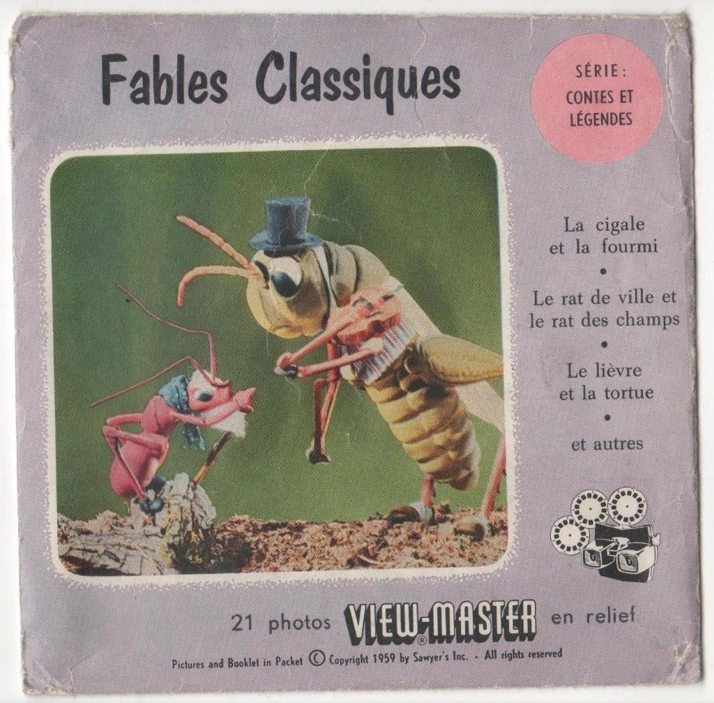View-master Classic Fables B 309 Boekje FR, Antiek en Kunst, Ophalen of Verzenden