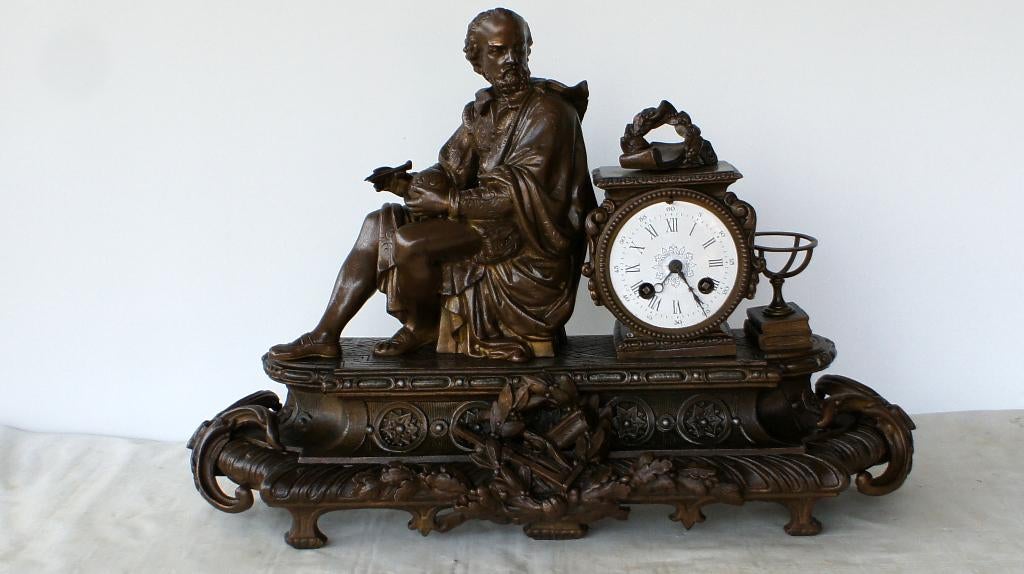 Zeer mooie klok met beeld man., Ophalen