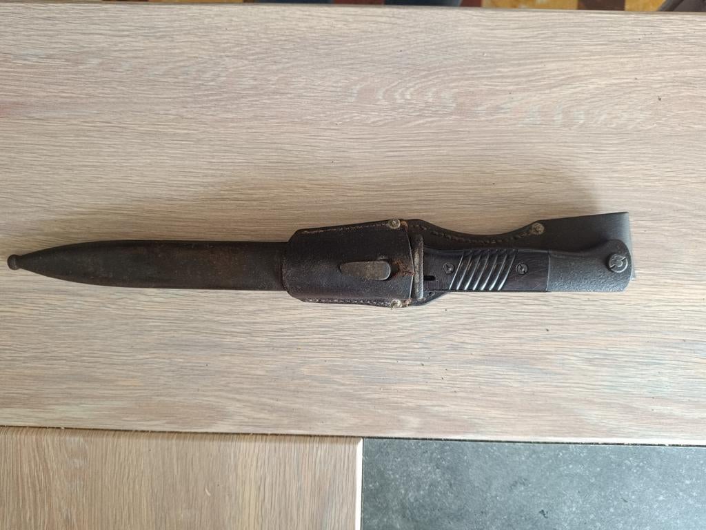 Baïonnette Allemande 98k au même numéros, début de guerre, Collections, Enlèvement ou Envoi