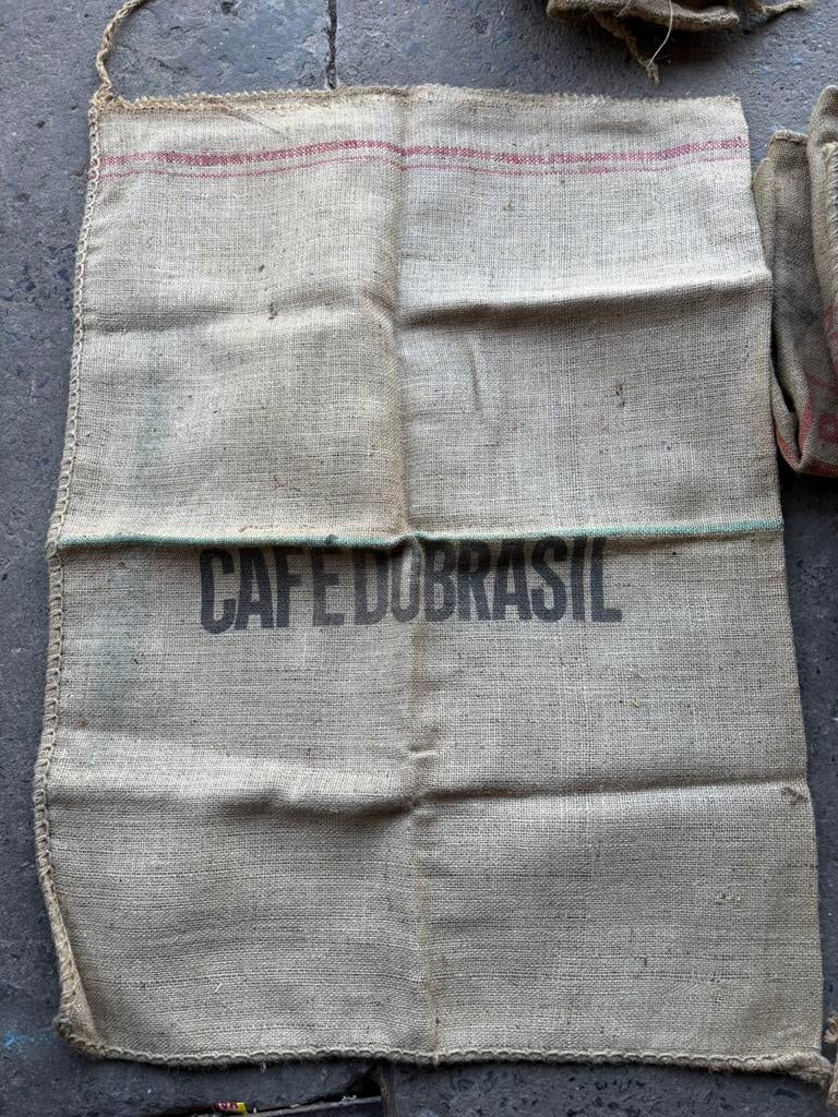 Sacs en jute Cafe do Brasil, Enlèvement, Utilisé