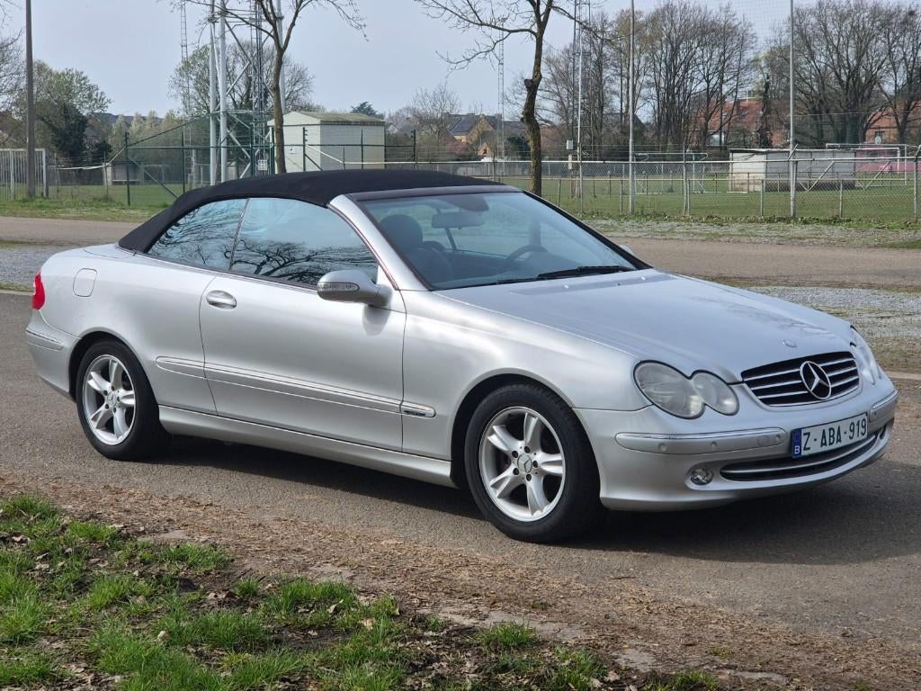Mercedes CLK 200 COMPRESSOR AUTOMAAT AVANTGARDE - 156d km!, Autos, Mercedes-Benz, Cuir, Argent ou Gris, Achat, Entreprise
