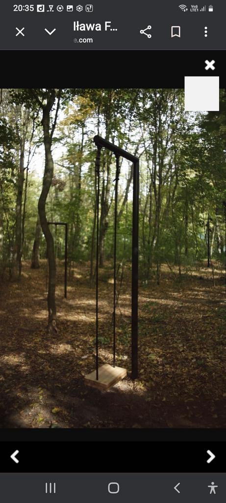 Gezocht : Paalschommel  in zwart staal, Tuin en Terras, Brandhout, Ophalen