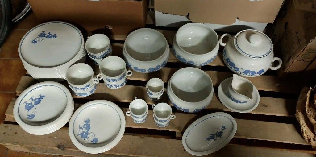 blauw servies boch, Ophalen