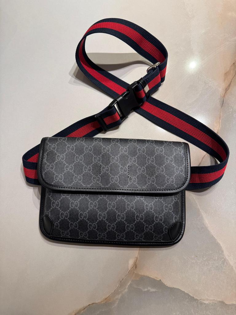 Sacoche banane GG noir, Enlèvement ou Envoi, Comme neuf, Noir