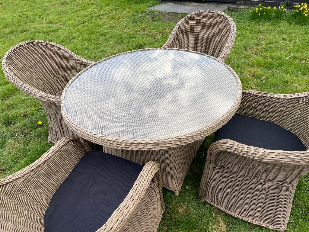 Wicker tuinset Pure Collection, Tuin en Terras, Ophalen, Wicker, Tuinset