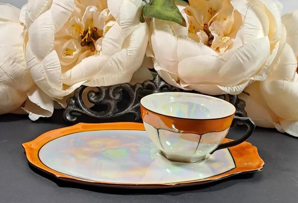 Ensemble tasses et assiettes Orange luster Victoria, Vacatures, Vacatures | Horeca en Traiteur