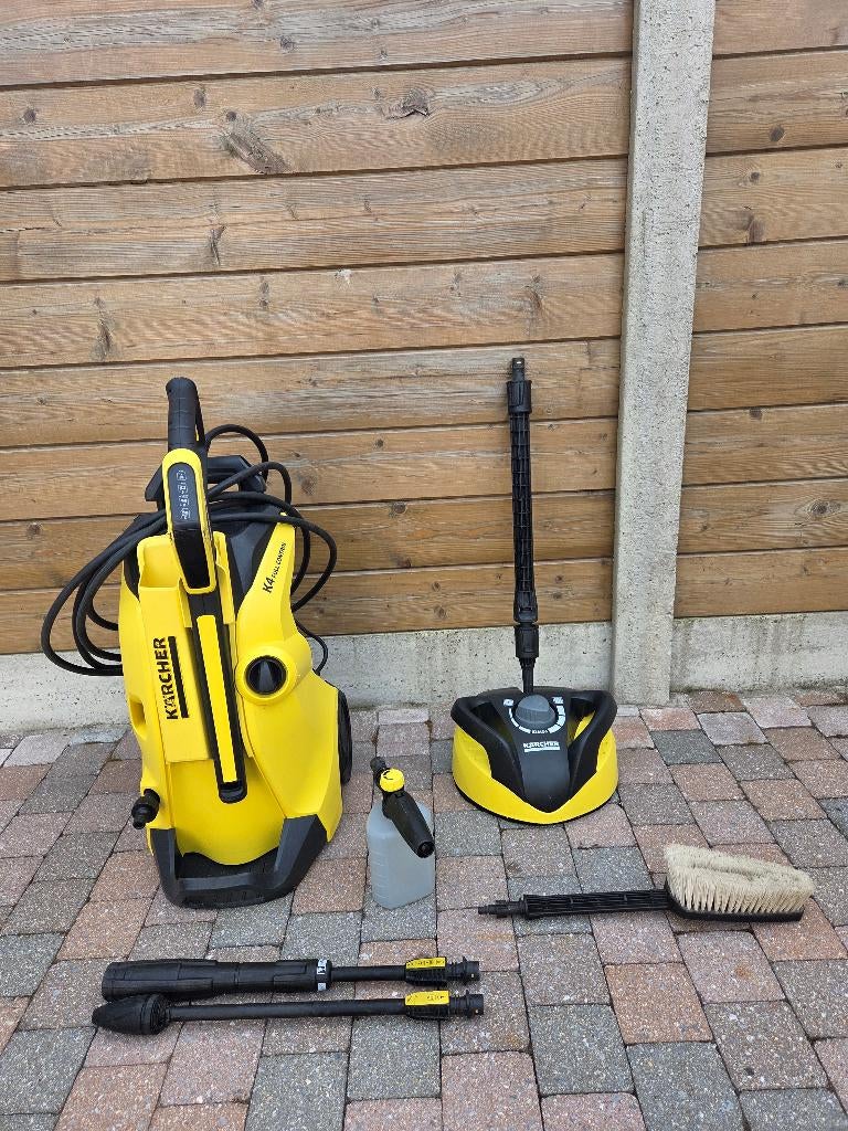 karcher K4  full controle home, extra foam pistool- borstel, Tuin en Terras, Hogedrukreinigers, Gebruikt, Elektrisch, Met regelbare waterdruk
