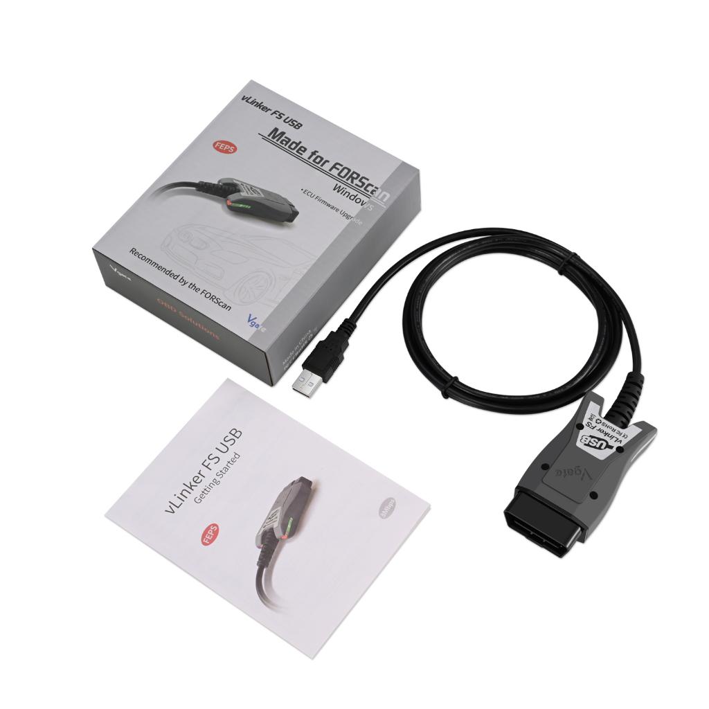 Kit de diagnostic OBD2 USB FORSCAN 2026 + Vgate vLinker FS, Autos : Divers, Outils de voiture, Enlèvement ou Envoi, Neuf