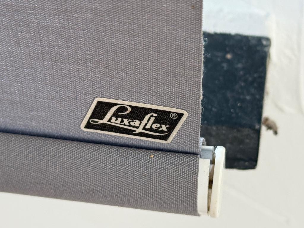 lot Luxaflex rolgordijnen halfverduisterend, Gebruikt, 200 cm of meer, 200 cm of meer, Grijs