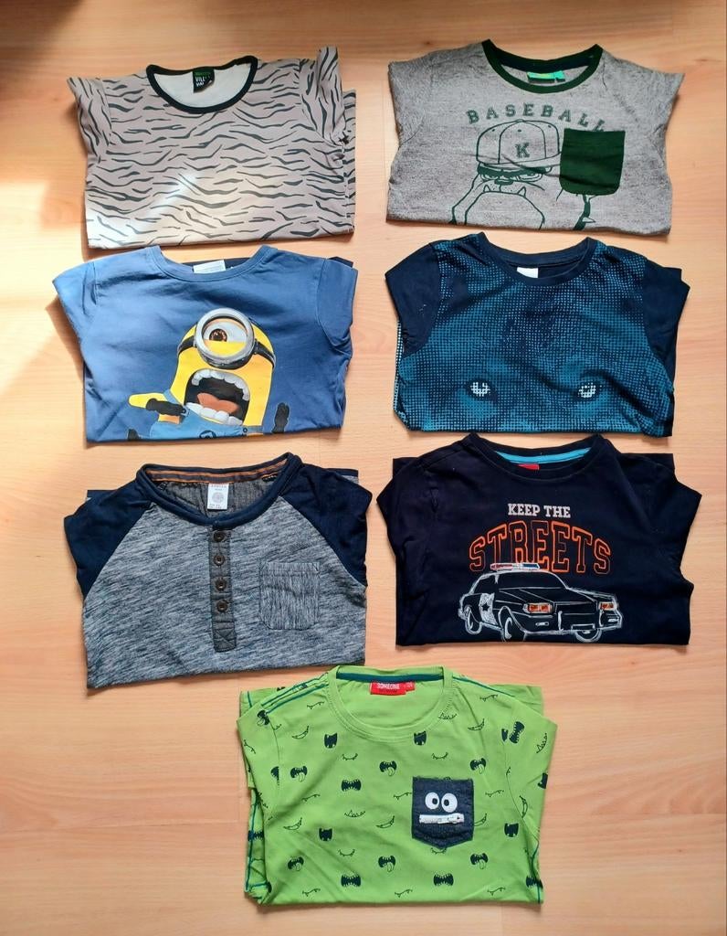T-shirts met lange mouwen longsleeves maat 128, Kinderen en Baby's, Kinderkleding | Maat 128, Ophalen, Zo goed als nieuw, Jongen