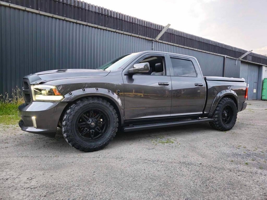 Dodger ram 2014 1500, Auto's, Zwart, Zwart, Leder, Trekhaak