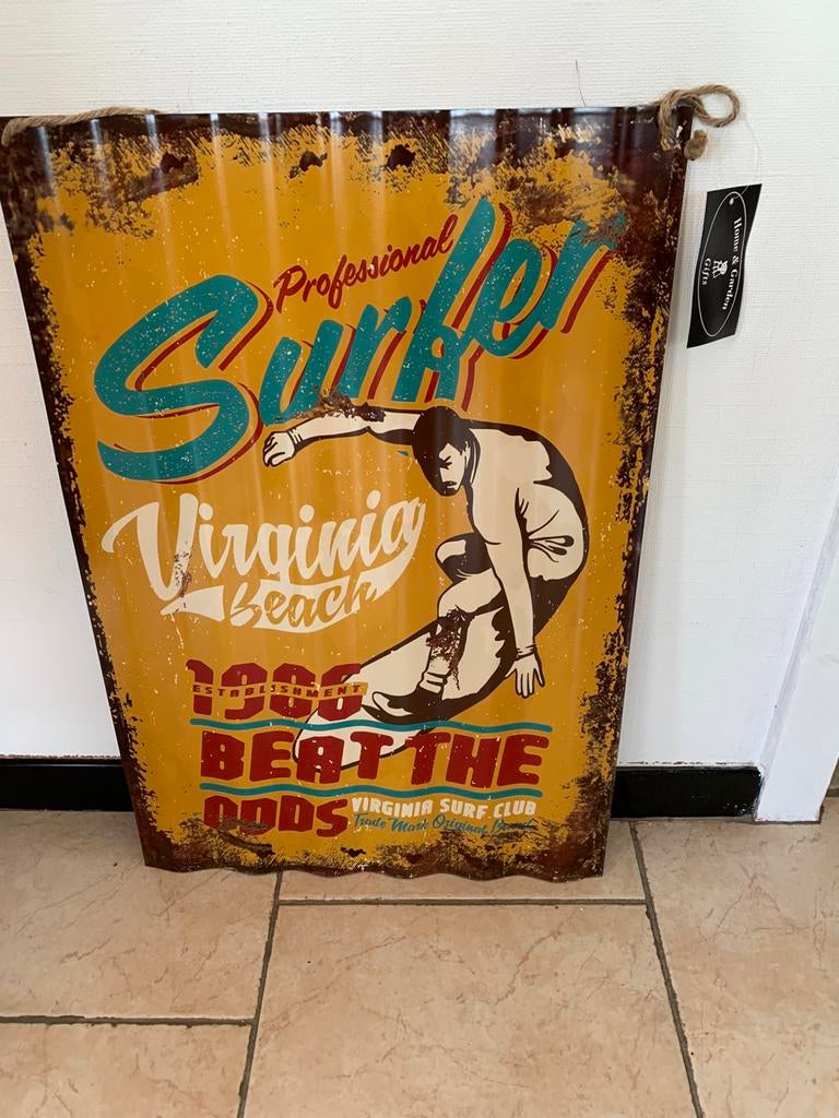 Surf reclamebord, Huis en Inrichting, Verzenden, Nieuw