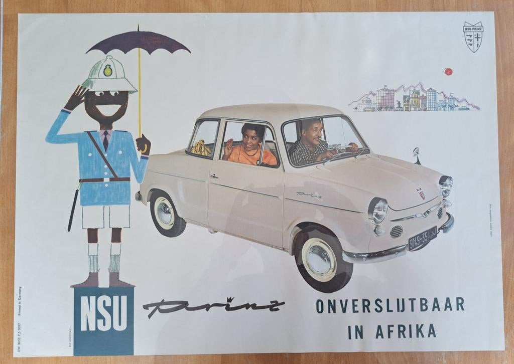 NSU Prinz - Originele reclameposter -, Ophalen of Verzenden