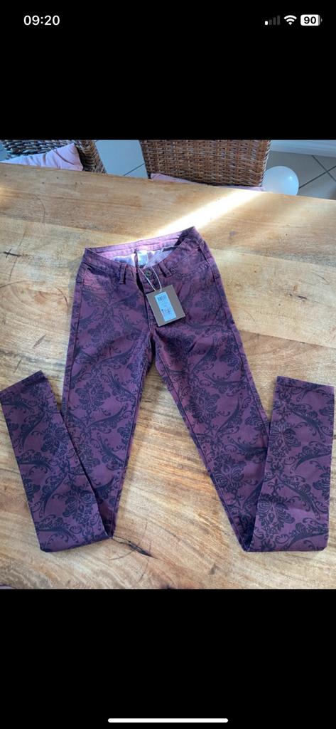 Broek Vila Nieuw, Ophalen, Nieuw, Maat 34 (XS) of kleiner, Paars