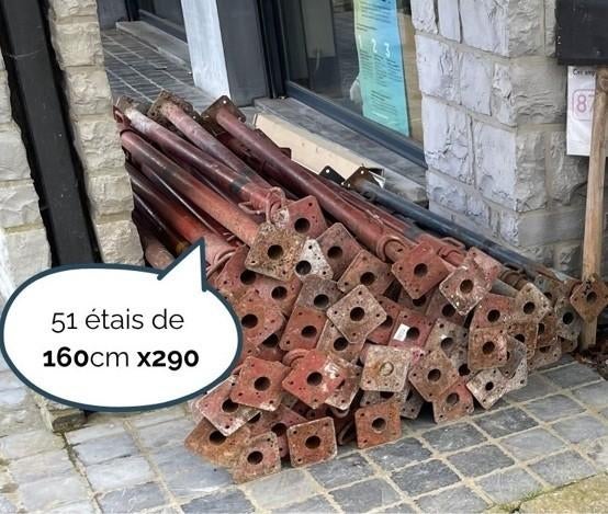 Lot Étançons réglables, Enlèvement, Utilisé, Autres types, 2 à 5 mètres