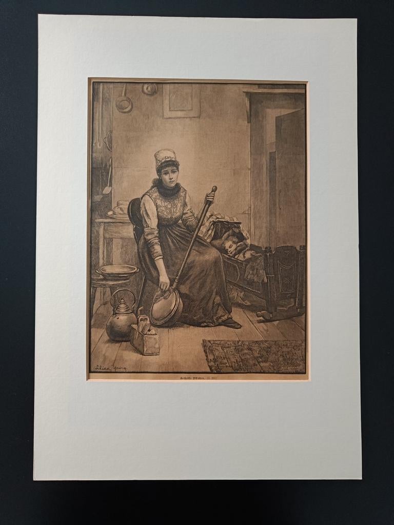 Oude print Lilian Young, Ophalen of Verzenden
