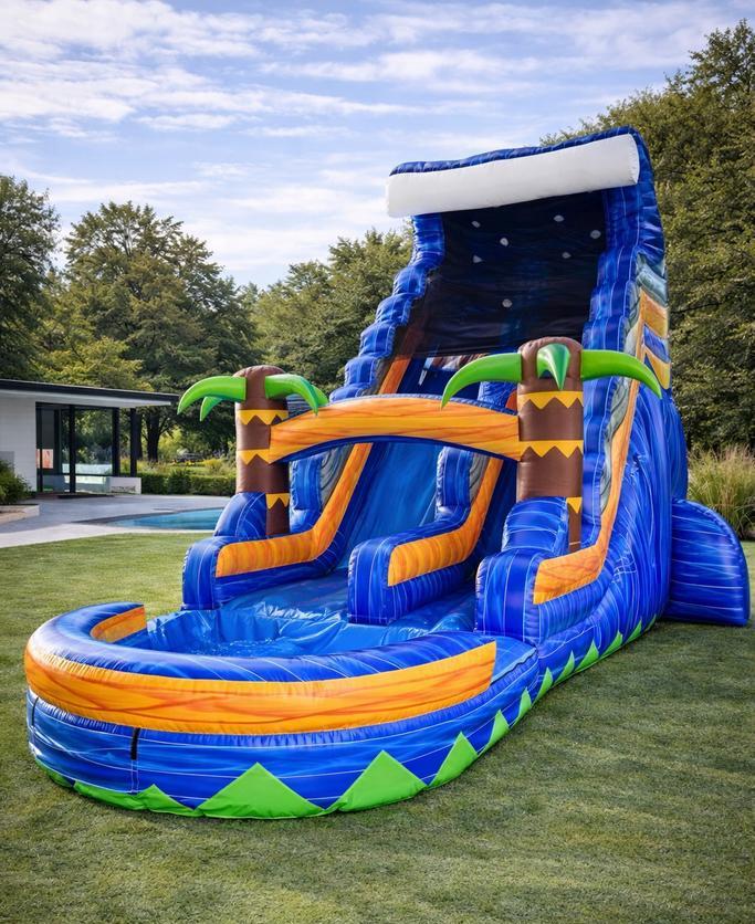 Toboggan multijeu Bouncy Castle Storm Course à vendre, Enlèvement, Neuf