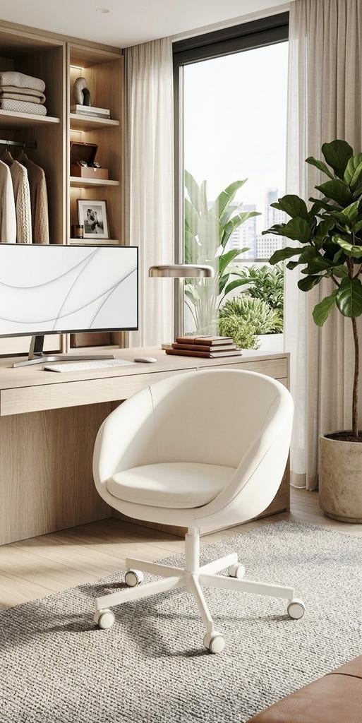Chaise de bureau Design IKEA SKRUVSTA blanche., Ergonomique, Comme neuf, Blanc, Chaise de bureau
