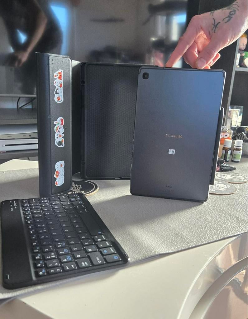 Tablette Samsung lite s6 + clavier + stylet + coque + cable, Ophalen of Verzenden