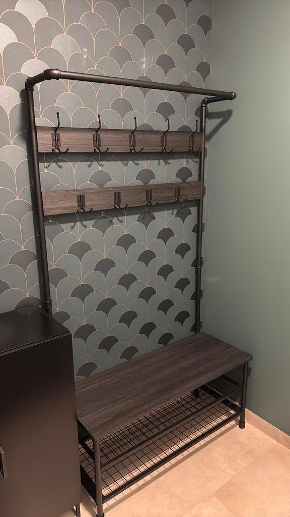 Kapstok met bank te koop, Enlèvement, Comme neuf