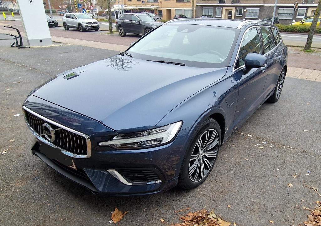VOLVO V60 2.0 T6 AWD PHEV Inscription Expression, Auto's, Volvo, Blauw, Leder, 5 deurs, USB