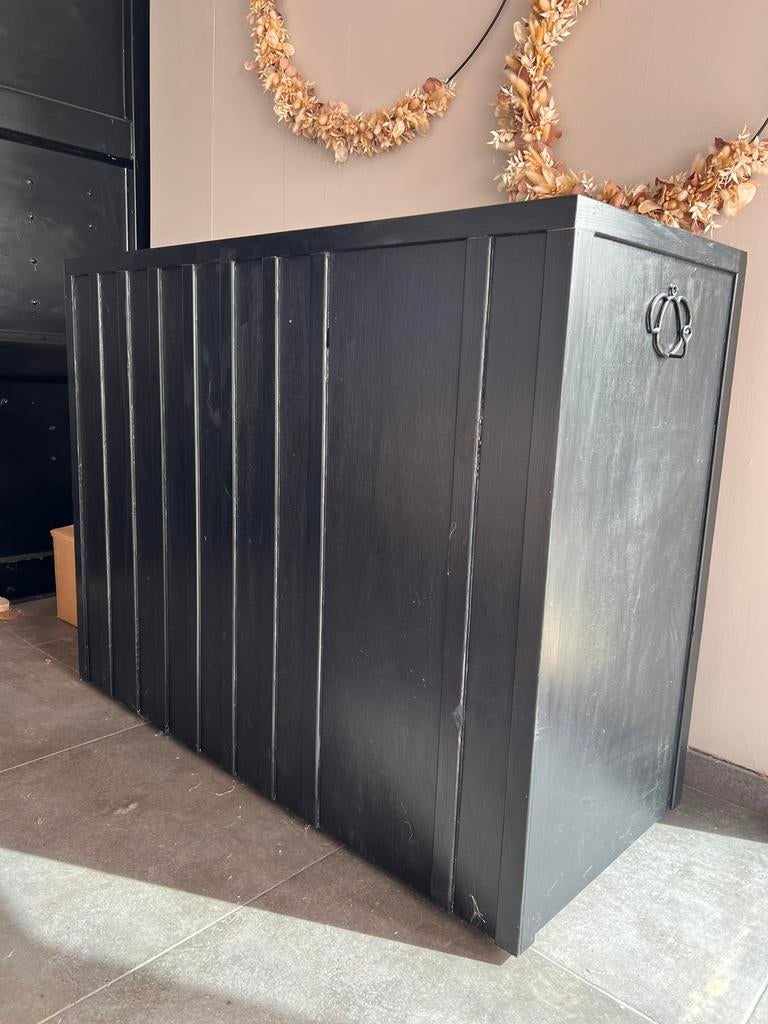 Grenen houten toog te koop - zwart, Huis en Inrichting, Kasten | Overige, Ophalen, Nieuw