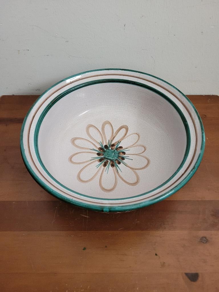 grote Vallauris Robert Picault saladeschaal met vintage, Antiek en Kunst, Ophalen of Verzenden