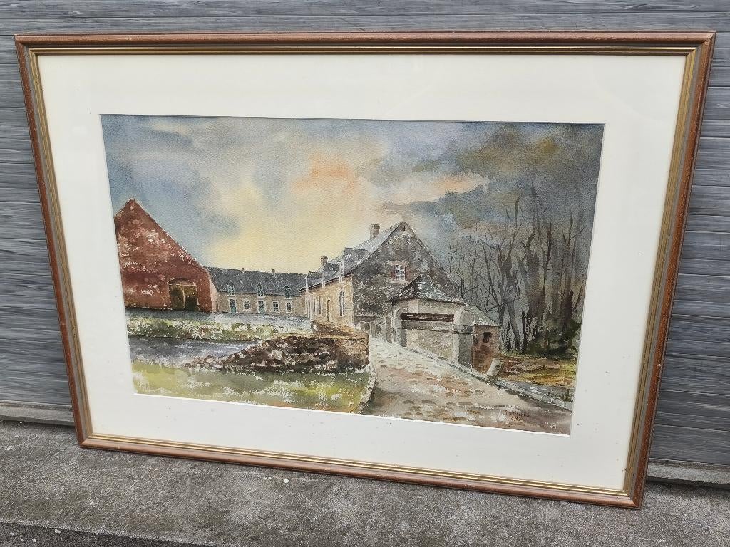 aquarelle signe richard sirjacobs, Antiquités & Art, Art | Peinture | Classique, Enlèvement ou Envoi