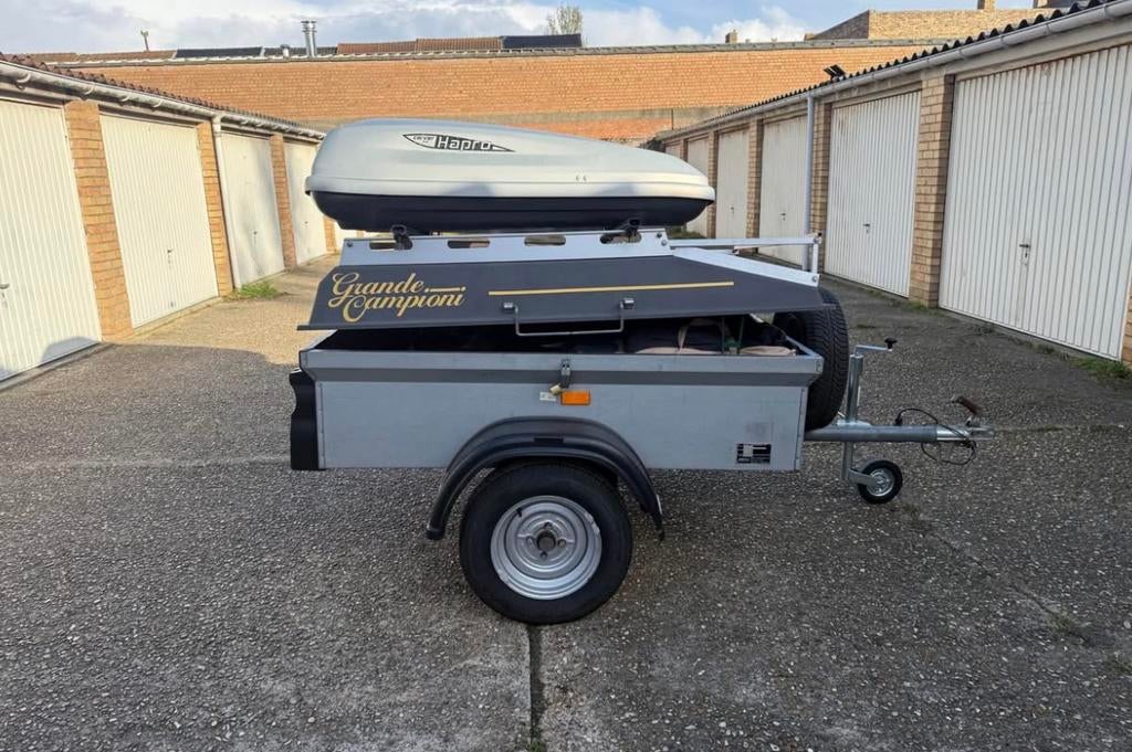 Gesloten aanhangwagen met extra kofferrdeksel, Auto diversen, Aanhangers en Bagagewagens, Ophalen, Zo goed als nieuw