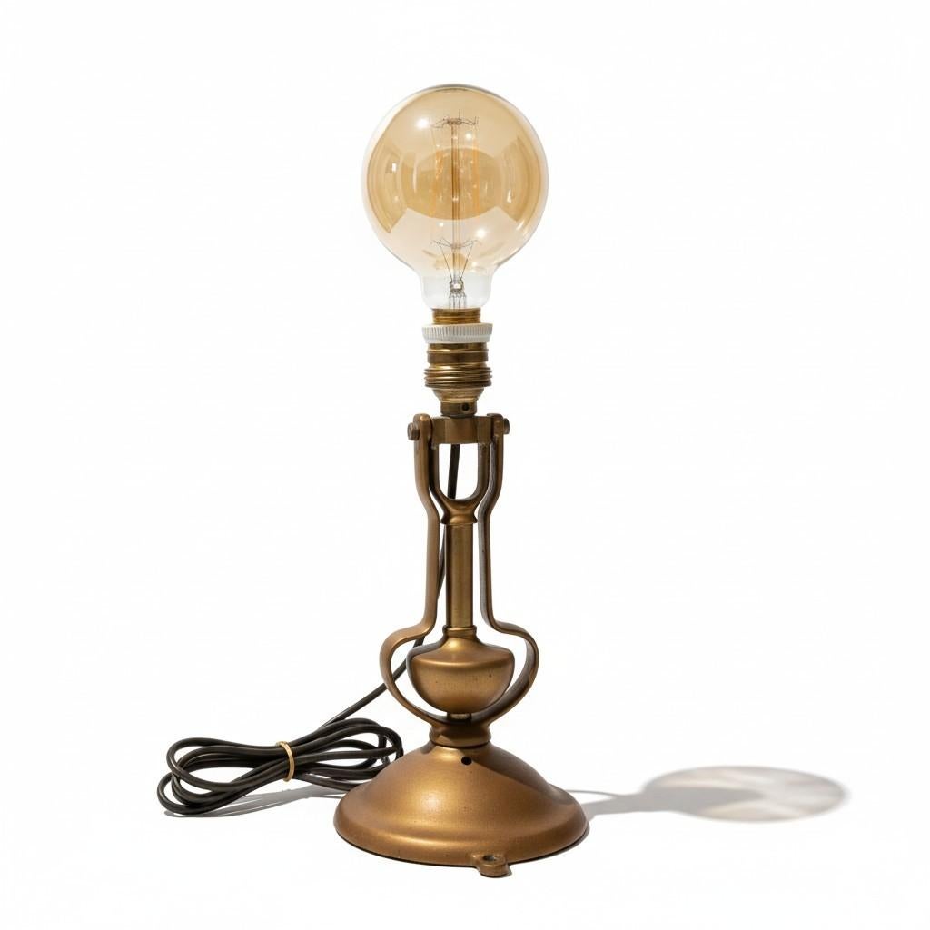 Antieke Messing Scheepslamp – Maritiem Design met Gimbal, Antiek en Kunst, Antiek | Verlichting, Ophalen of Verzenden