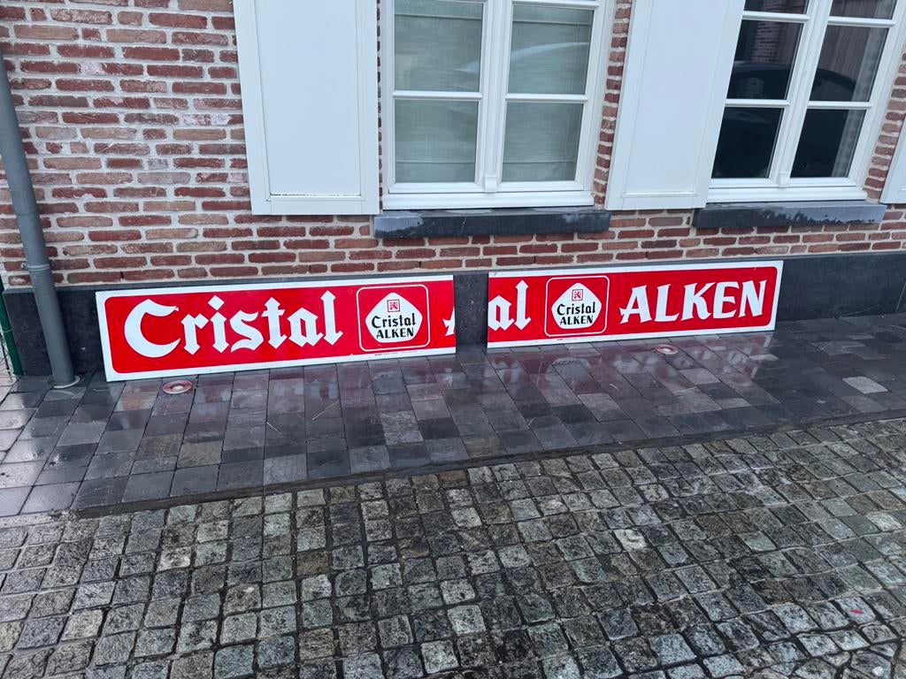 Reclame Cristal Alken, Collections, Enlèvement, Utilisé, Panneau publicitaire