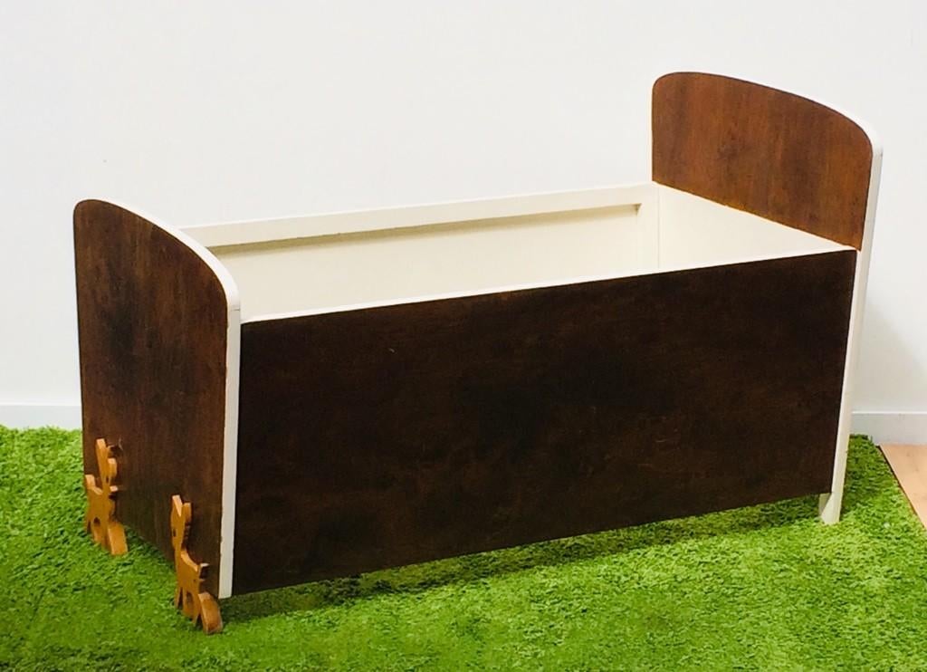 Lit bébé ' Bambi ' ~ Vintage 50s ~ Babybed, Enfants & Bébés, Chambre d'enfant | Lits, Utilisé, Sommier à lattes, Enlèvement ou Envoi