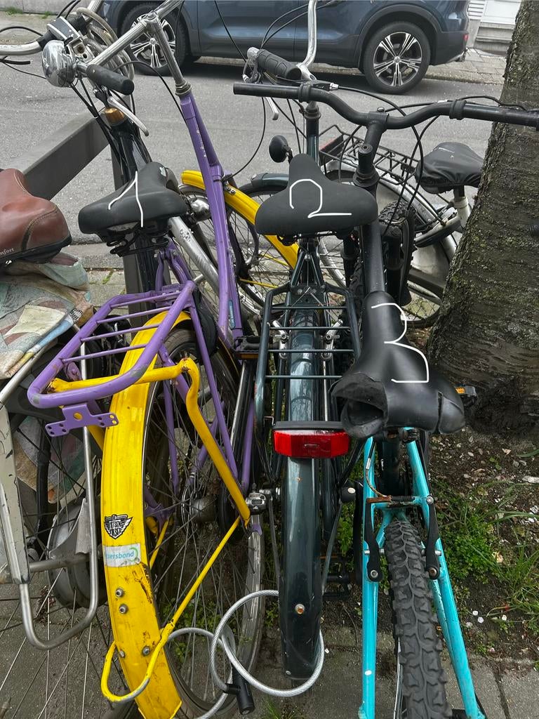 3 fietsen, Fietsen en Brommers, Fietsen | Driewielfietsen, Ophalen, Gebruikt