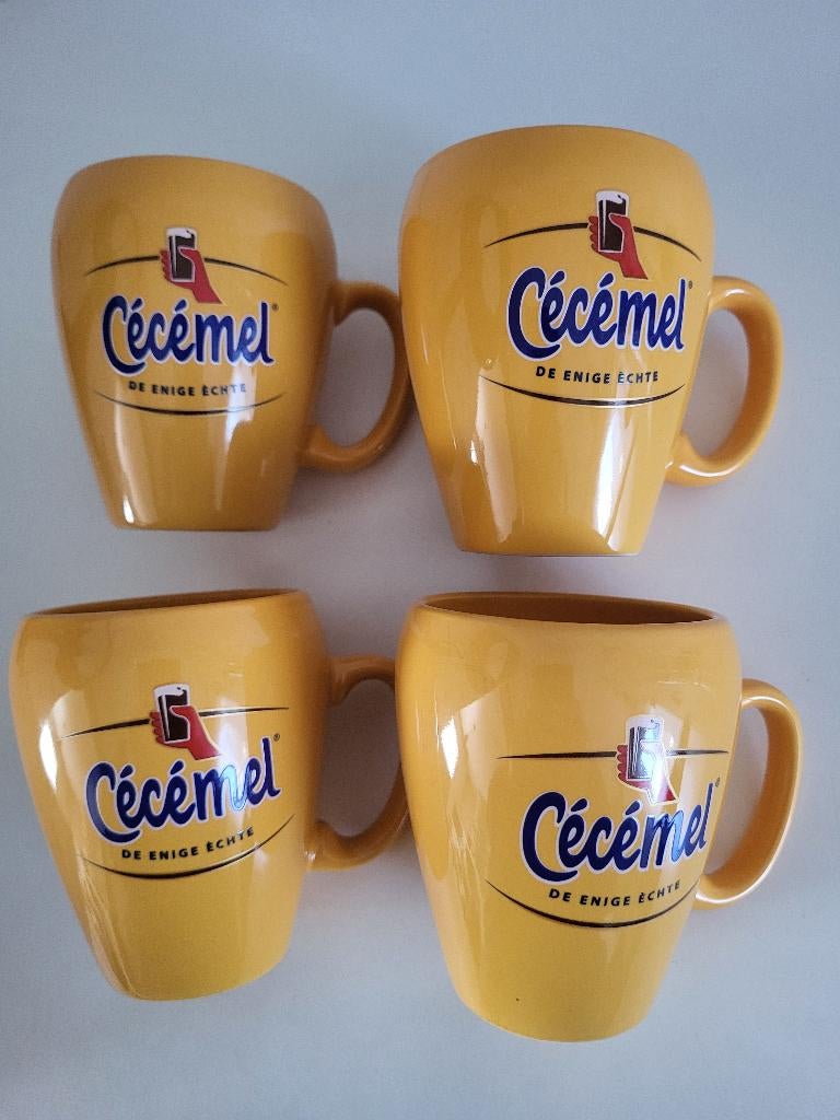4 gele mokken Cécémel tassen cecemel chocomelk kopje koppen, Enlèvement ou Envoi, Neuf, Autres types
