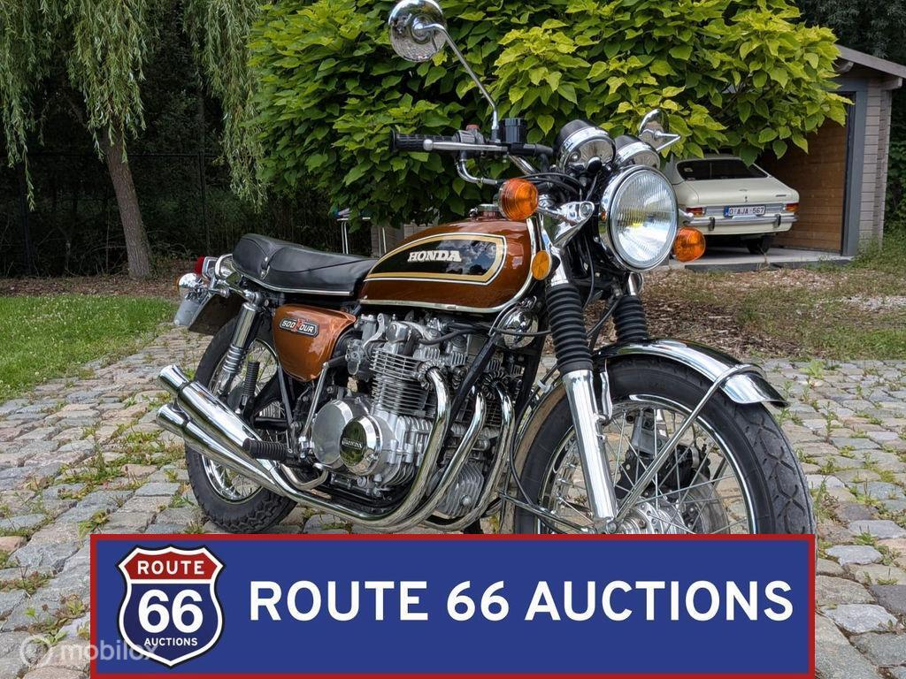 Honda CB500 K2 | 1976 | Route 66 Auctions, Auto's, Oldtimers, Honda, Zwart, Bedrijf, Handgeschakeld