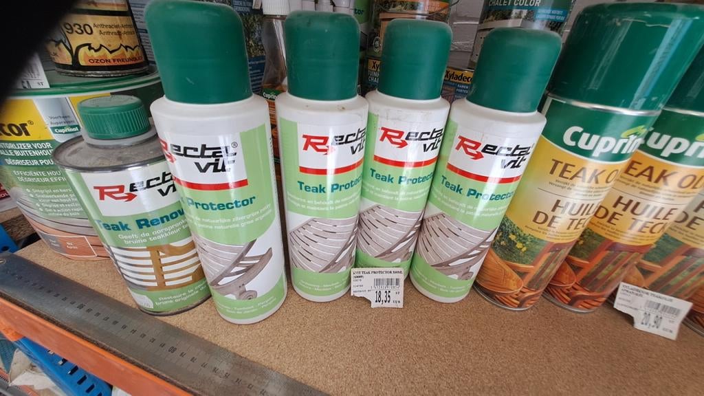 Rectavit teak en hout  bescherming 4 stuks, Ophalen, Hout