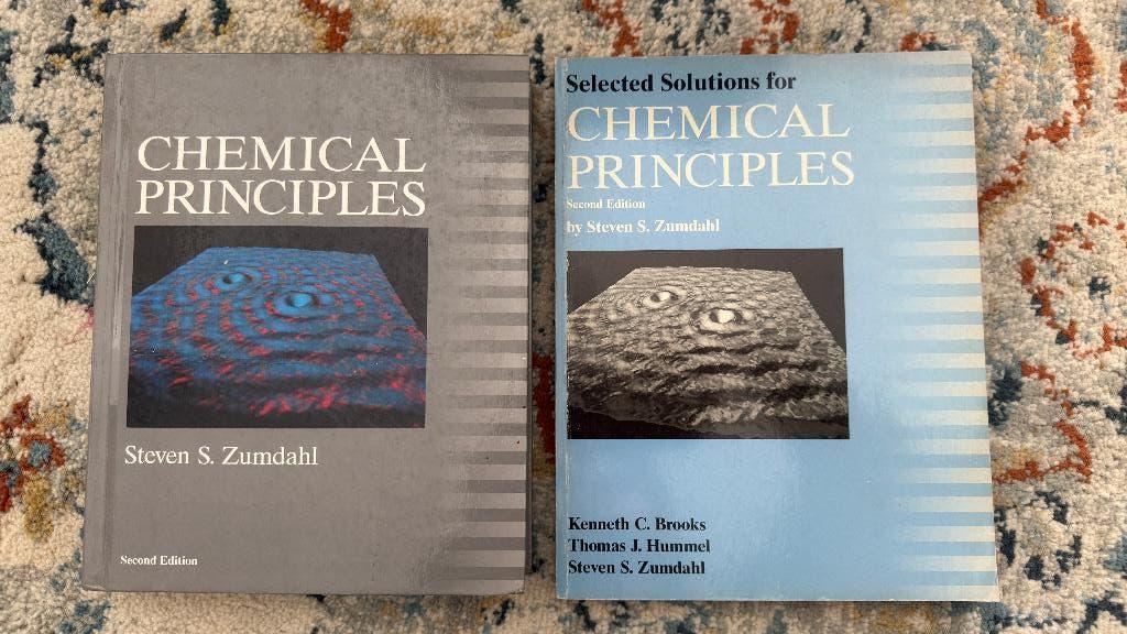 Manuel de principes chimiques (manuel + solutions), Livres, Enlèvement ou Envoi, Comme neuf